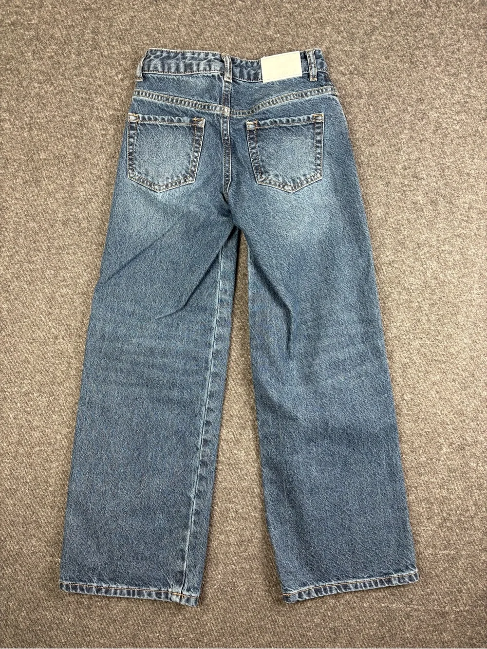 KatieJ NYC Girls 10 Metal Stud Accent Wide Leg Straight Jeans Y2K Streewear